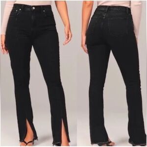 Abercrombie & Fitch Split Hem Skinny High Rise Jeans